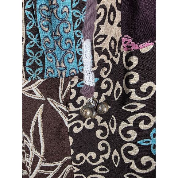 Patchwork Maxi Skirt Free Size Y2K Handmade Elastic Waist - Picture 2 of 5